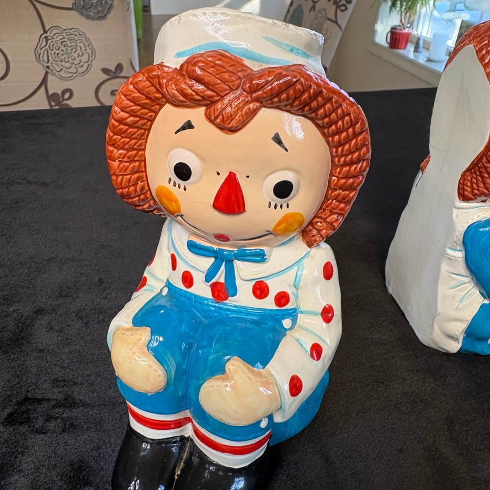 Vintage Raggedy Ann and Andy Bookends - Picture 2 of 8